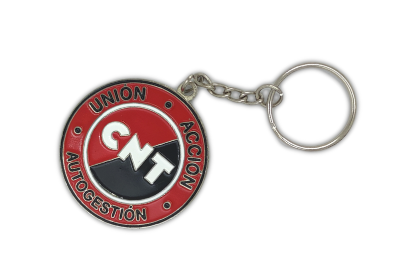 CNT Workers Union metal keychain