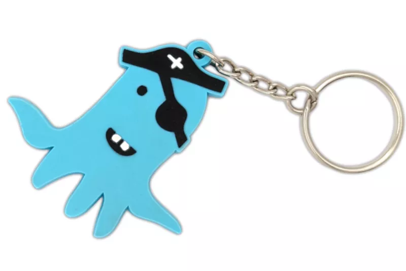 Portachiavi in PVC per scuole Polpo pirata
